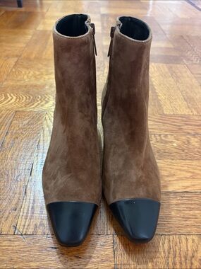 Veronica Beard Cecile Suede Cap Toe Booties